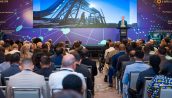 President of ExxonMobil Guyana, Alistair Routledge addressing the 2025 Guyana Energy Conference and Supply Chain Expo (CinNex/ Feb. 19, 2025)